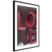 Poster Love in Reds - red texts with 3D effect on a light background 135506 additionalThumb 13