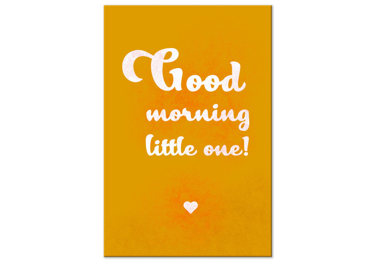Canvas Print Nice greeting - white lettering in English Good Morning Little One 135706