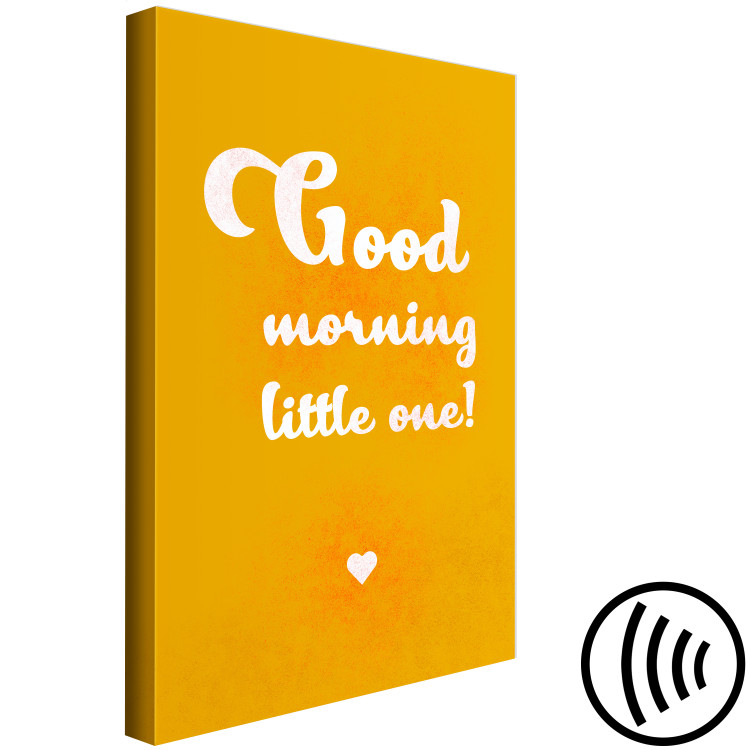 Canvas Print Nice greeting - white lettering in English Good Morning Little One 135706 additionalImage 6