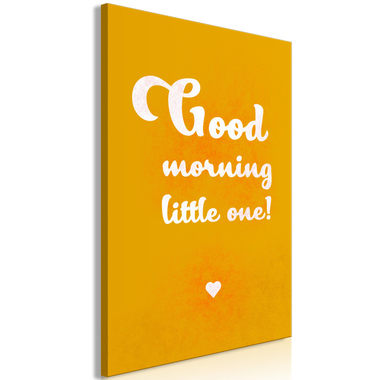 Canvas Print Nice greeting - white lettering in English Good Morning Little One 135706 additionalImage 2