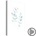 Canvas Two green twigs with leaves - a stylized watercolor composition 136006 additionalThumb 6