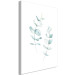 Canvas Two green twigs with leaves - a stylized watercolor composition 136006 additionalThumb 2