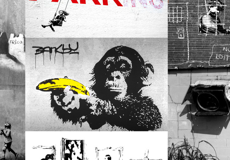 Large canvas print Street Art: Banksy [Large Format] 136506 additionalImage 3