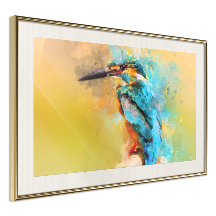 Poster Bird Watcher - colorful composition with a small bird 137006 additionalImage 22