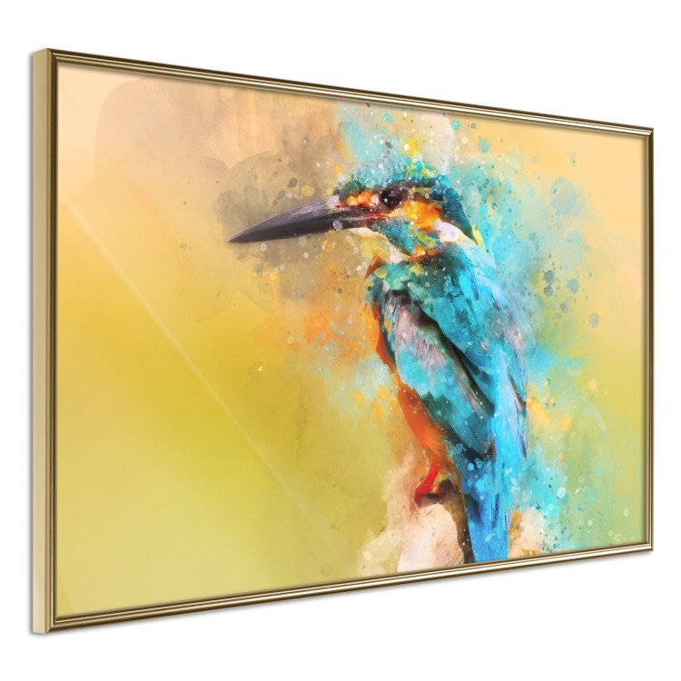 Poster Bird Watcher - colorful composition with a small bird 137006 additionalImage 27
