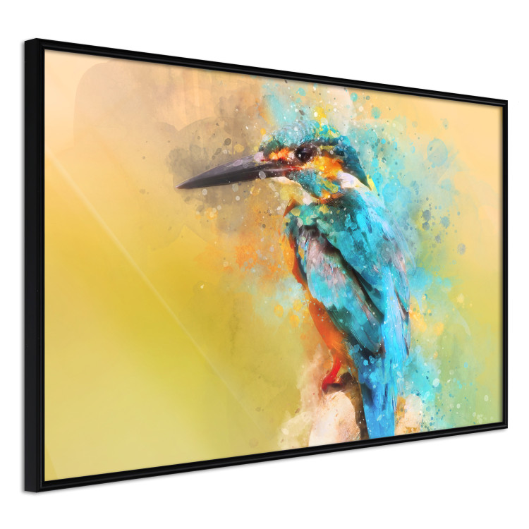 Poster Bird Watcher - colorful composition with a small bird 137006 additionalImage 2