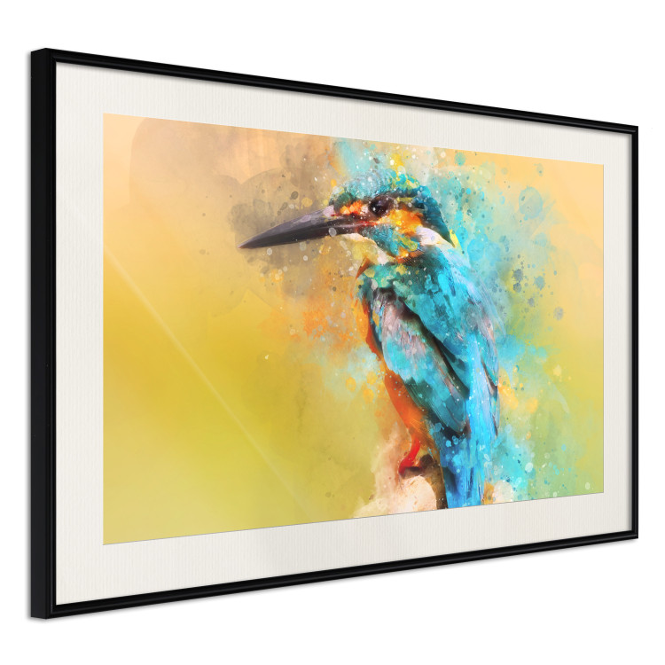 Poster Bird Watcher - colorful composition with a small bird 137006 additionalImage 25
