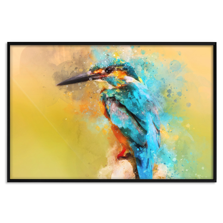 Poster Bird Watcher - colorful composition with a small bird 137006 additionalImage 9