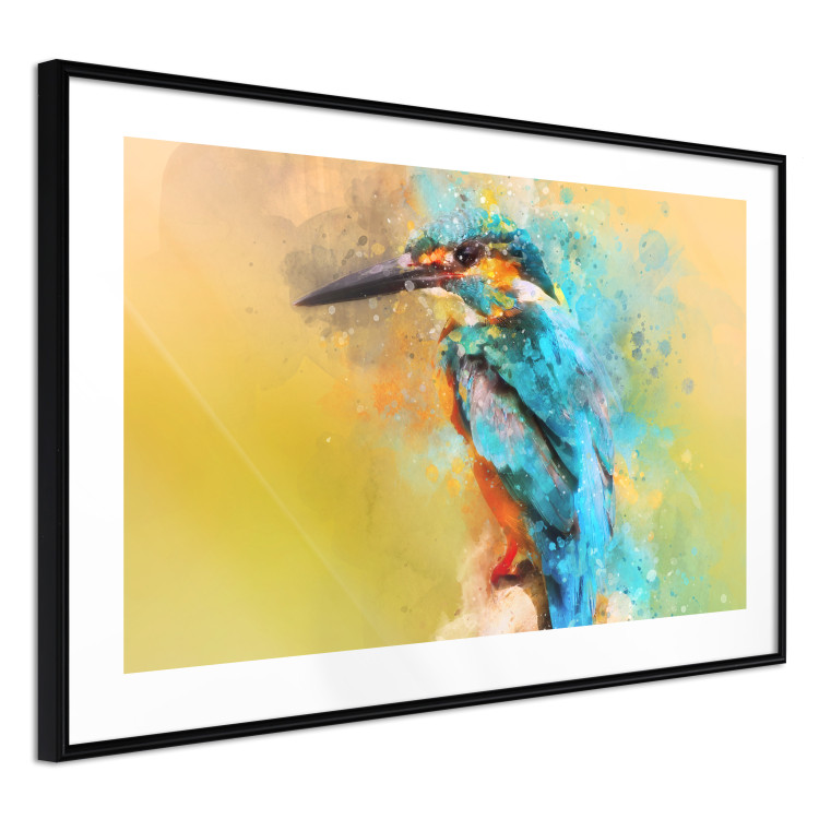 Poster Bird Watcher - colorful composition with a small bird 137006 additionalImage 26