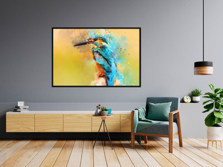 Poster Bird Watcher - colorful composition with a small bird 137006 additionalImage 21