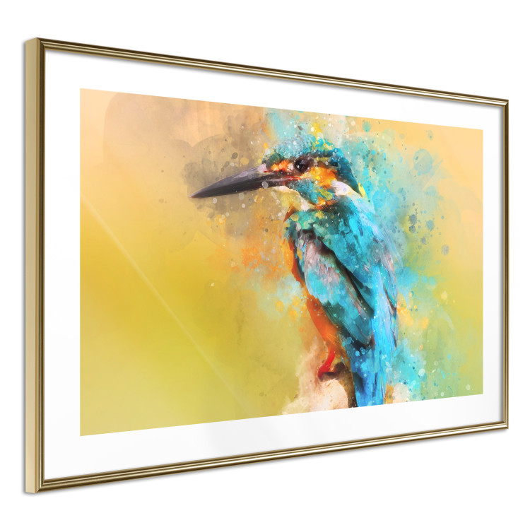 Poster Bird Watcher - colorful composition with a small bird 137006 additionalImage 24