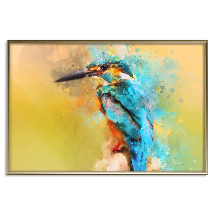 Poster Bird Watcher - colorful composition with a small bird 137006 additionalImage 10