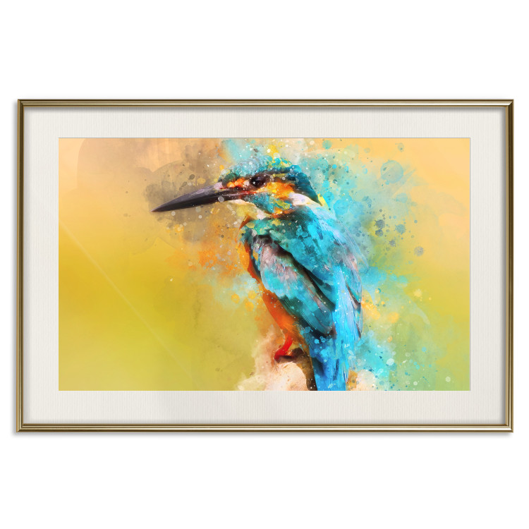 Poster Bird Watcher - colorful composition with a small bird 137006 additionalImage 6