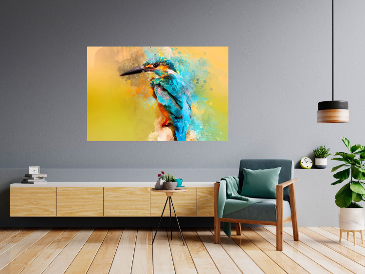Poster Bird Watcher - colorful composition with a small bird 137006 additionalImage 23