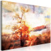 Canvas Fiery Nature (1-piece) Wide - warm landscape with a tree 138306 additionalThumb 2