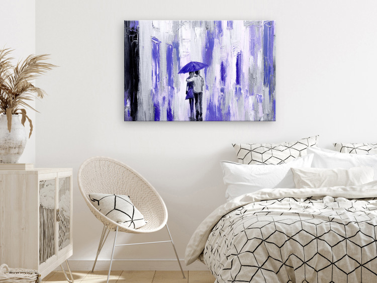 Canvas Lovers Together (1-piece) Wide - romantic landscape in the rain 138406 additionalImage 3