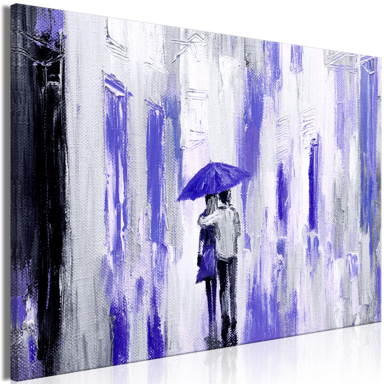 Canvas Lovers Together (1-piece) Wide - romantic landscape in the rain 138406 additionalImage 2