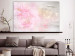 Canvas Art Print In Pink Tone (1-piece) wide - pink flowers amidst lace 138506 additionalThumb 3
