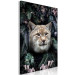 Canvas Art Print Lynx in Flowers (1-piece) Vertical - wild cat and plant motif 138606 additionalThumb 2