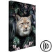 Canvas Art Print Lynx in Flowers (1-piece) Vertical - wild cat and plant motif 138606 additionalThumb 6