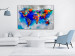 Canvas World of Colors (1-piece) Wide - colorful world map and abstraction 143706 additionalThumb 3