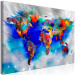 Canvas World of Colors (1-piece) Wide - colorful world map and abstraction 143706 additionalThumb 2