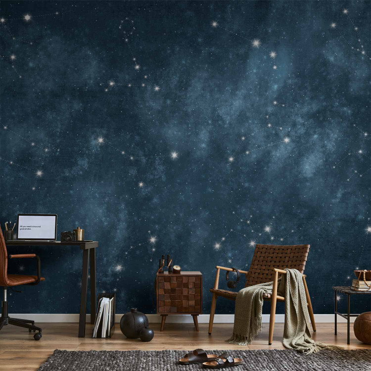 Photo Wallpaper Stars - Constellations of the Signs of the Zodiac in the Navy Blue Space 145306 additionalImage 4