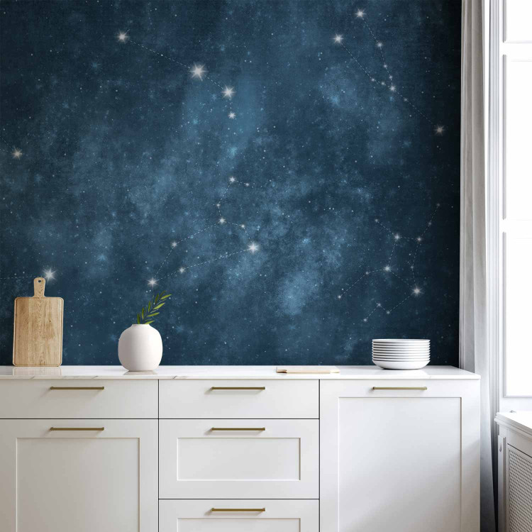 Photo Wallpaper Stars - Constellations of the Signs of the Zodiac in the Navy Blue Space 145306 additionalImage 6