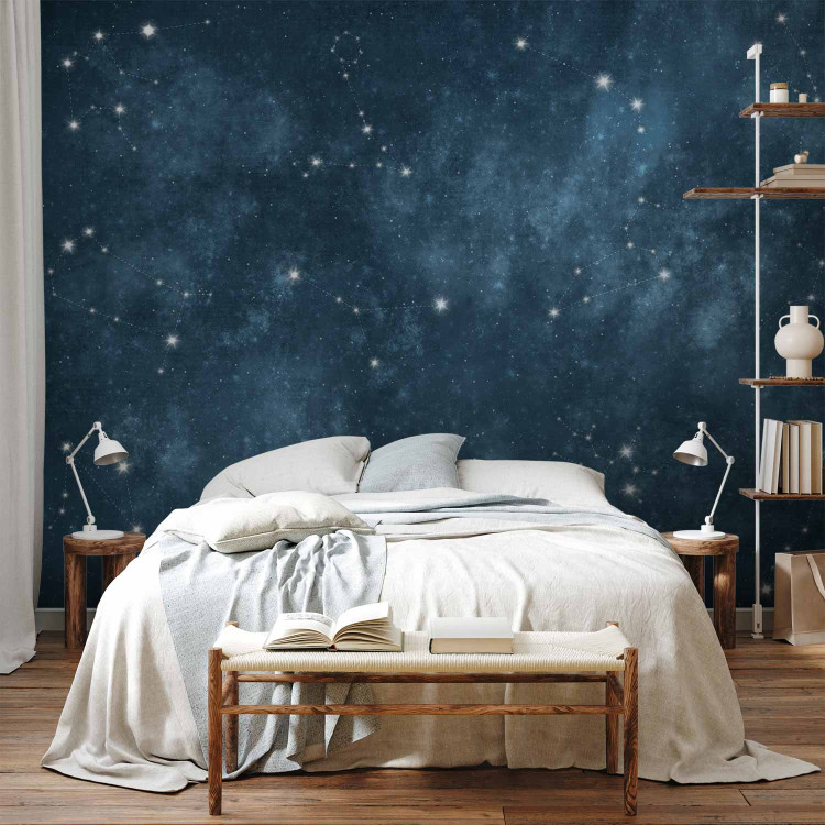 Photo Wallpaper Stars - Constellations of the Signs of the Zodiac in the Navy Blue Space 145306 additionalImage 2