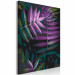 Paint by Number Kit Evening Leaves - Twilight Plant of Purple, Black and Green Colors 146206 additionalThumb 5