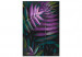 Paint by Number Kit Evening Leaves - Twilight Plant of Purple, Black and Green Colors 146206 additionalThumb 3