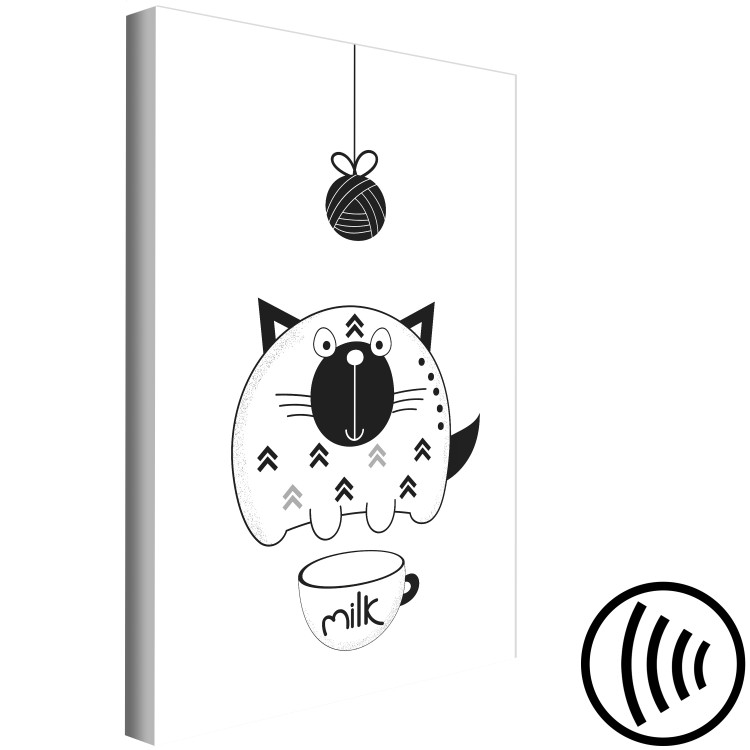Canvas Cheerful Kitten - Funny Illustration for the Youngest Children 146506 additionalImage 6