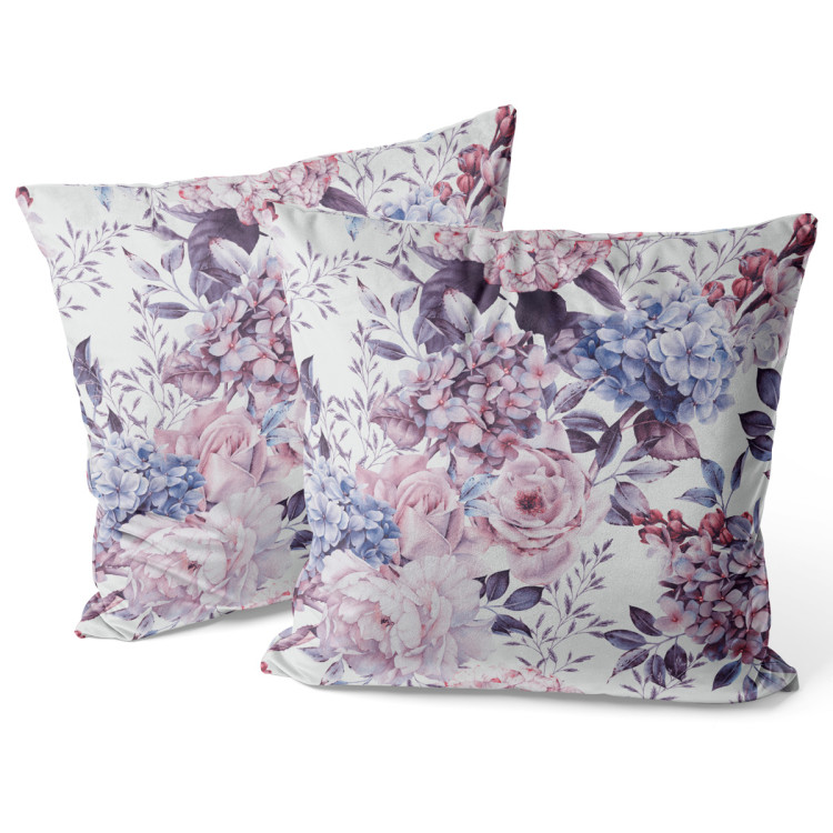 Decorative Velor Pillow Spring arrangement - flowers in shades of pink and blue 147206 additionalImage 3