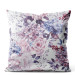 Decorative Velor Pillow Spring arrangement - flowers in shades of pink and blue 147206