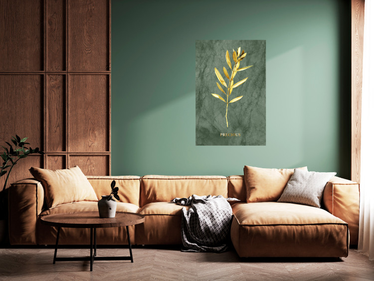 Wall Poster Original Plant - Fragment of an Olive Tree on a Marble Background 148906 additionalImage 10