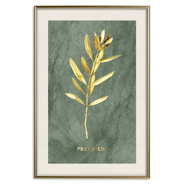 Wall Poster Original Plant - Fragment of an Olive Tree on a Marble Background 148906 additionalImage 25