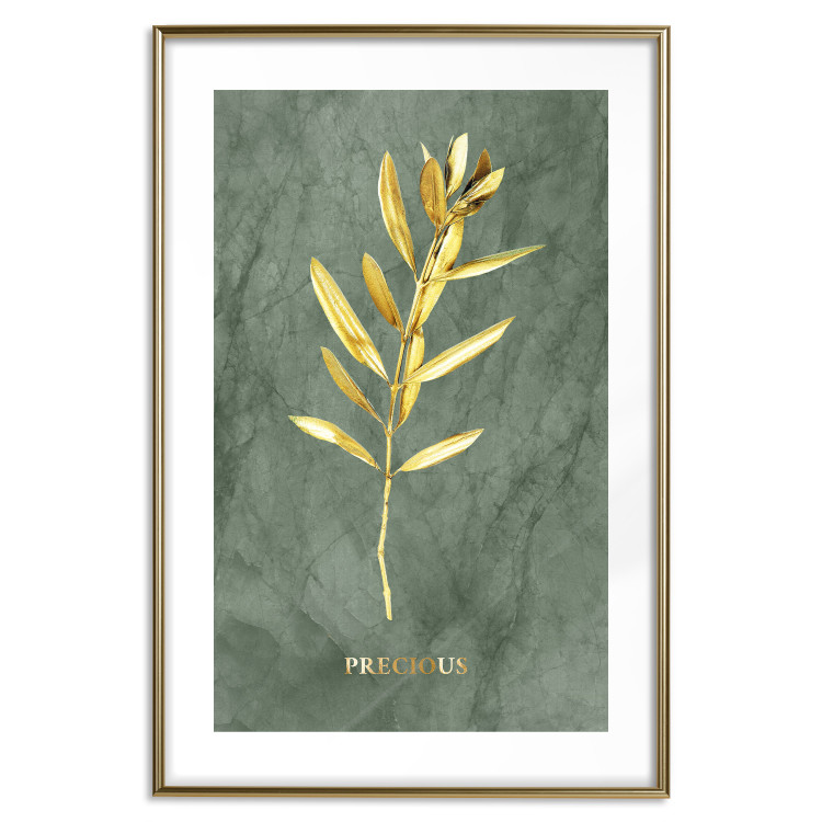 Wall Poster Original Plant - Fragment of an Olive Tree on a Marble Background 148906 additionalImage 24