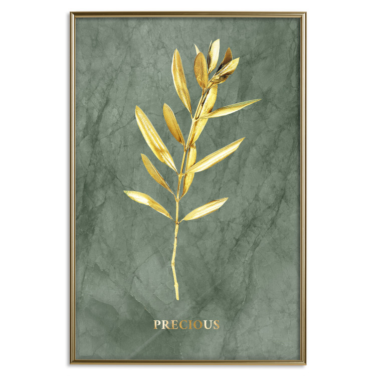 Wall Poster Original Plant - Fragment of an Olive Tree on a Marble Background 148906 additionalImage 23