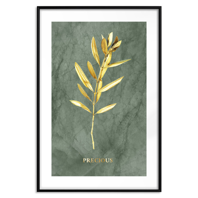 Wall Poster Original Plant - Fragment of an Olive Tree on a Marble Background 148906 additionalImage 26