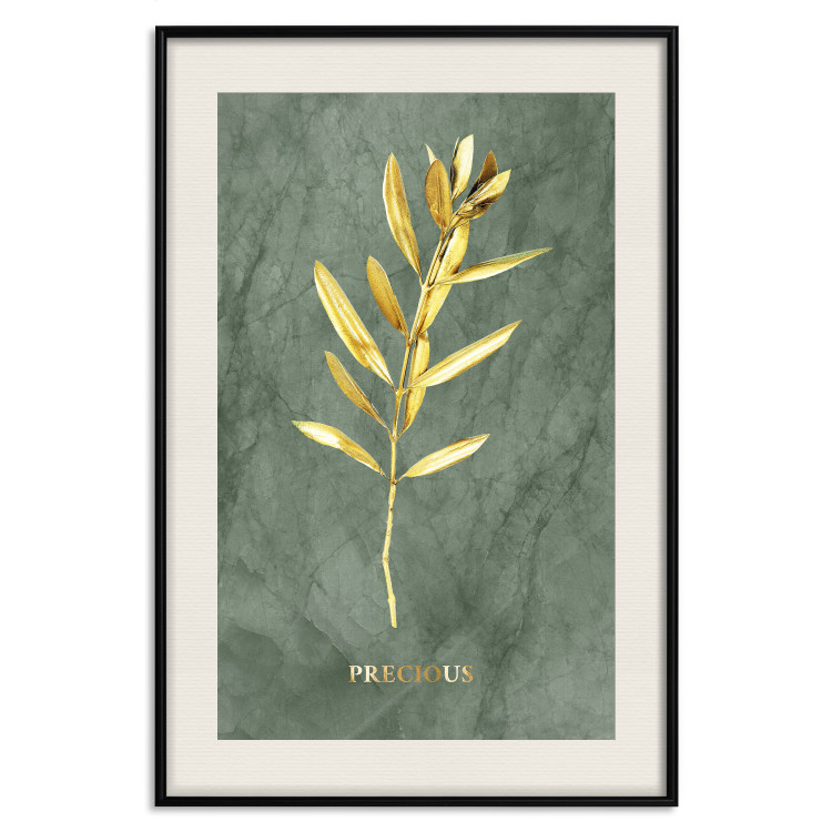 Wall Poster Original Plant - Fragment of an Olive Tree on a Marble Background 148906 additionalImage 27