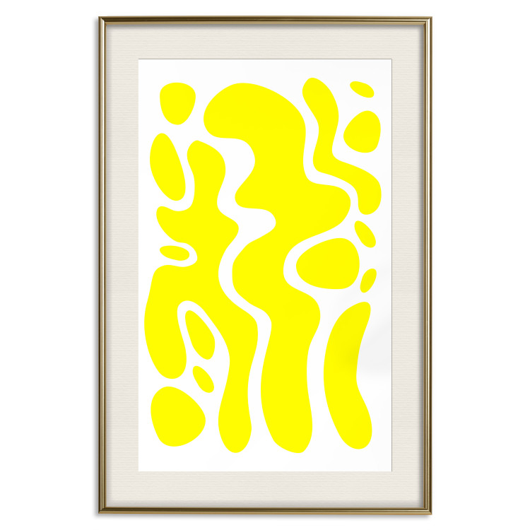 Poster Geometric Abstraction - Light Yellow Spherical Shapes and Forms 149706 additionalImage 27