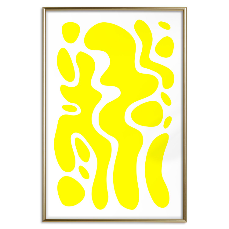 Poster Geometric Abstraction - Light Yellow Spherical Shapes and Forms 149706 additionalImage 23