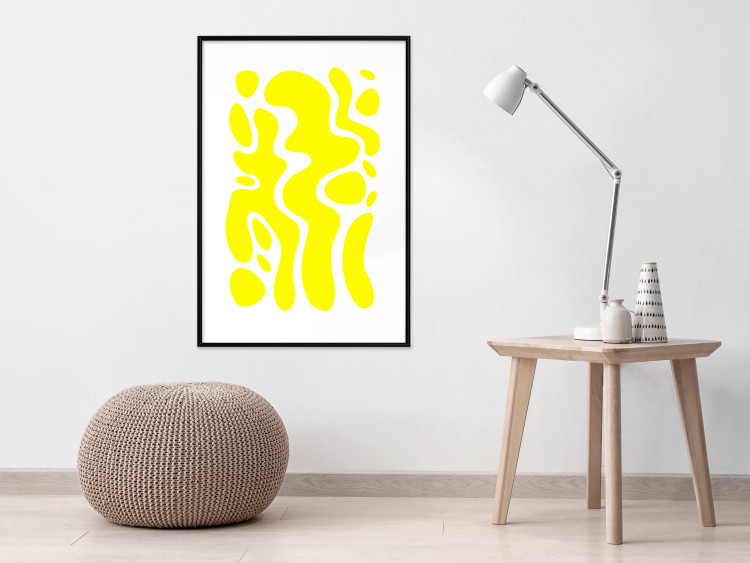 Poster Geometric Abstraction - Light Yellow Spherical Shapes and Forms 149706 additionalImage 15