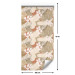 Modern Wallpaper Nature - Sketch of a Woman, Flowers and Leaves on a Background of Beige Spots 149906 additionalThumb 7