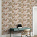 Modern Wallpaper Nature - Sketch of a Woman, Flowers and Leaves on a Background of Beige Spots 149906 additionalThumb 5