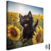 Canvas Art Print AI Cat - Black Animal Dancing in a Field of Sunflowers in a Sunny Glow - Square 150106 additionalThumb 8