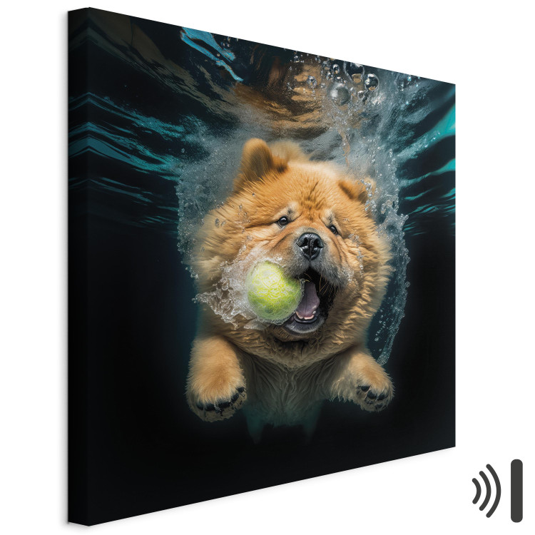 Canvas AI Dog Chow Chow - Floating Animal With a Ball in Its Mouth - Square 150206 additionalImage 8