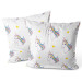 Decorative Velor Pillow Unicorns and Stars - Animals With Rainbow Manes on a White Background 151306 additionalThumb 3