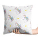 Decorative Velor Pillow Unicorns and Stars - Animals With Rainbow Manes on a White Background 151306 additionalThumb 4