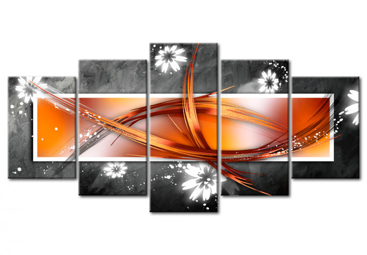 Canvas Art Print Flowers and abstract 55806